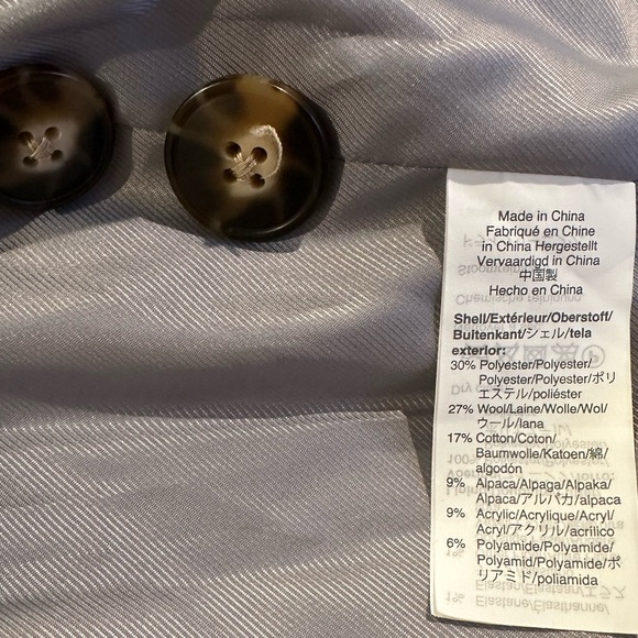 Madewell lined shacket. Size small. Gray. Wool/alpaca. Button down. - Picture 6 of 8